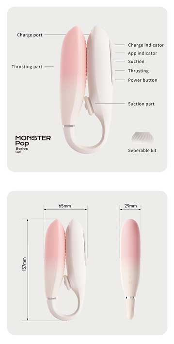 Monster Pop Thrusting & Clitoral vibrator