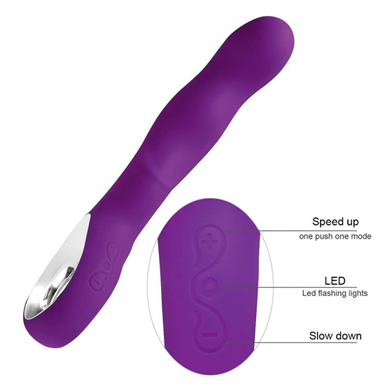 Purple Color 10-Speed Rechargeable Silicone G-Spot Vibrator