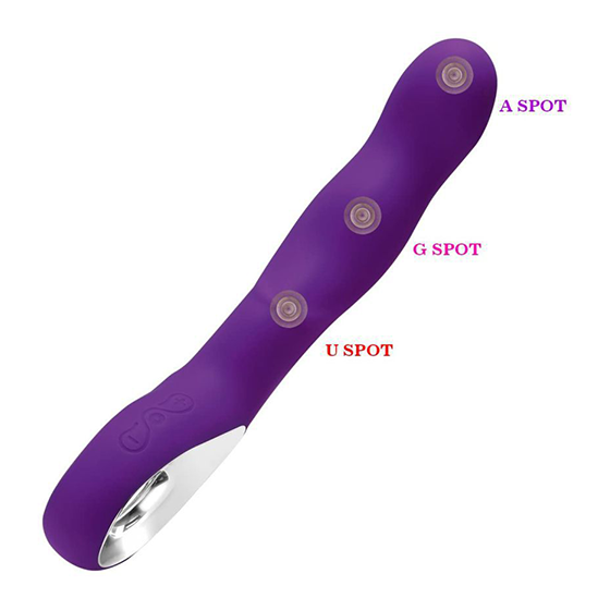 Purple Color 10-Speed Rechargeable Silicone G-Spot Vibrator