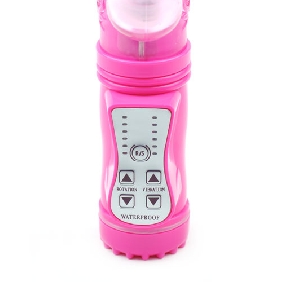 Pink Color Thrusting Rabbit Pearls Vibrator