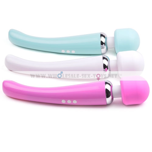 White Color 20-Mode Whisper Quiet Wand Massager (USB Recharging)