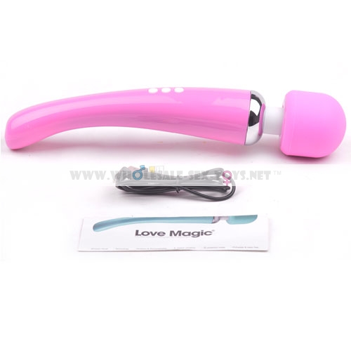 Pink Color 20-Mode Whisper Quiet Wand Massager (USB Recharging)