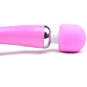 Pink Color 20-Mode Whisper Quiet Wand Massager (USB Recharging)