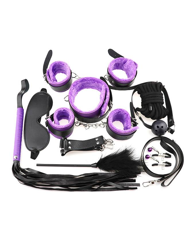 Purple Leather Bondage Adult Sexy Toys