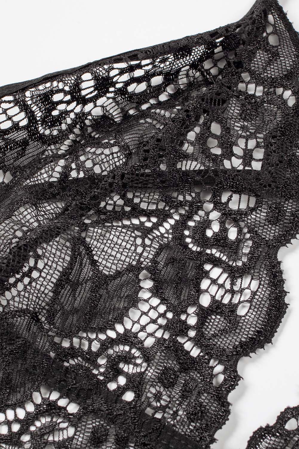 Black Roses Fall Lace Teddy (free size)