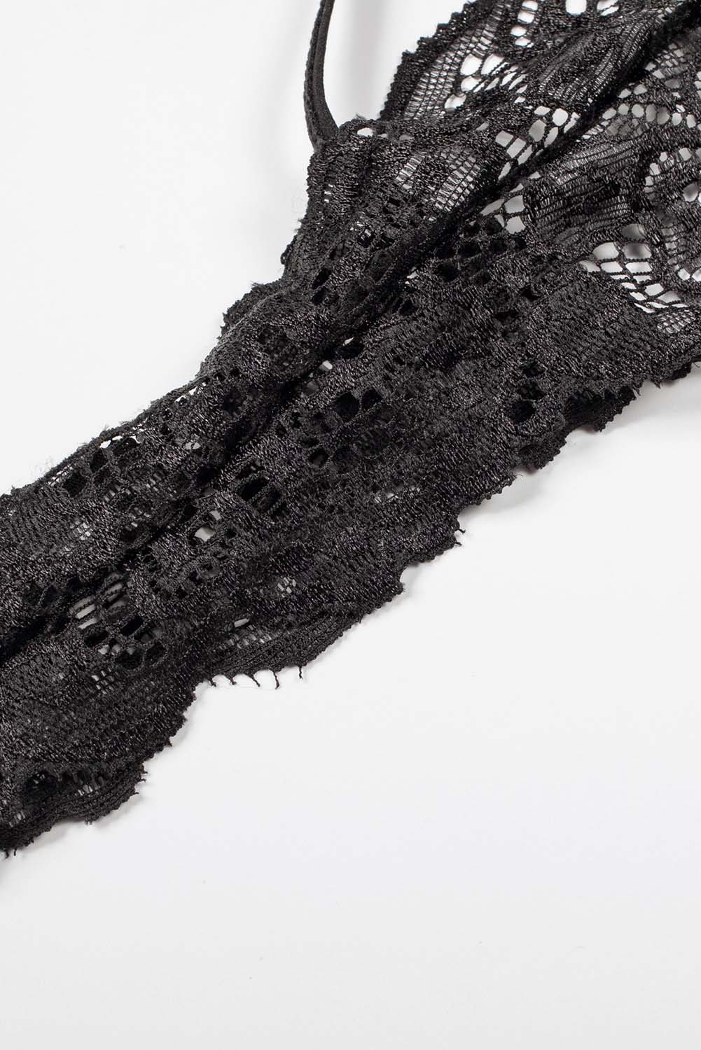 Black Roses Fall Lace Teddy (free size)