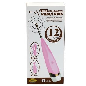 12Speed Rechargeable High Vibrator with 2 Silicone Heads