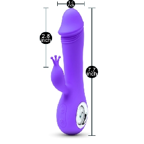 7 Speed Rechargeable Silicone Vibrator with Rotation and Heating