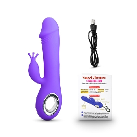 7 Speed Rechargeable Silicone Vibrator with Rotation and Heating