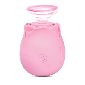 7-Function Pink Color Silicone Clitoral Sucking Rose Vibrator