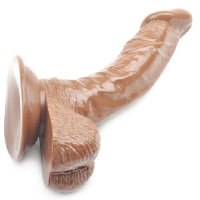 6.5 Inches Brown Color Realistic Dildo with Balls