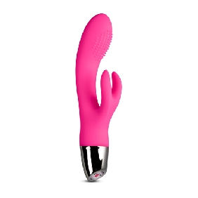 Purple Color 9 Speeds Rechargeable Silicone Rabbit G-Spot Vibrator