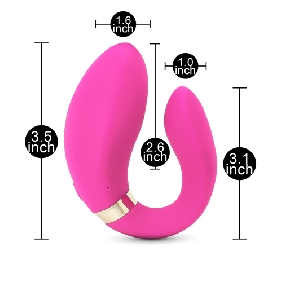 Remote Control Pink Color 9 Speeds Rechargeable Silicone Vibrators for Couples