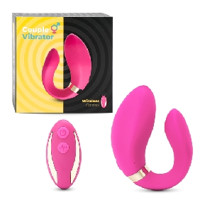 Remote Control Pink Color 9 Speeds Rechargeable Silicone Vibrators for Couples