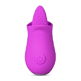 10 Speeds Purple Color Silicone Flower Shape Vibrator with Tongue