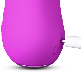 10 Speeds Purple Color Silicone Flower Shape Vibrator with Tongue