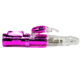 USB Rechargeable Purple Rabbit Vibrator With Diamond