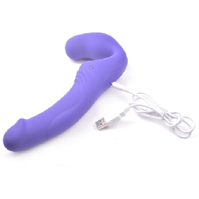 10-Speed Rechargeable Silicone Double Ended Vibrator