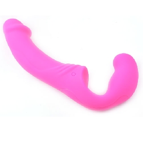 10-Speed Pink Rechargeable Silicone Double Ended Vibrator