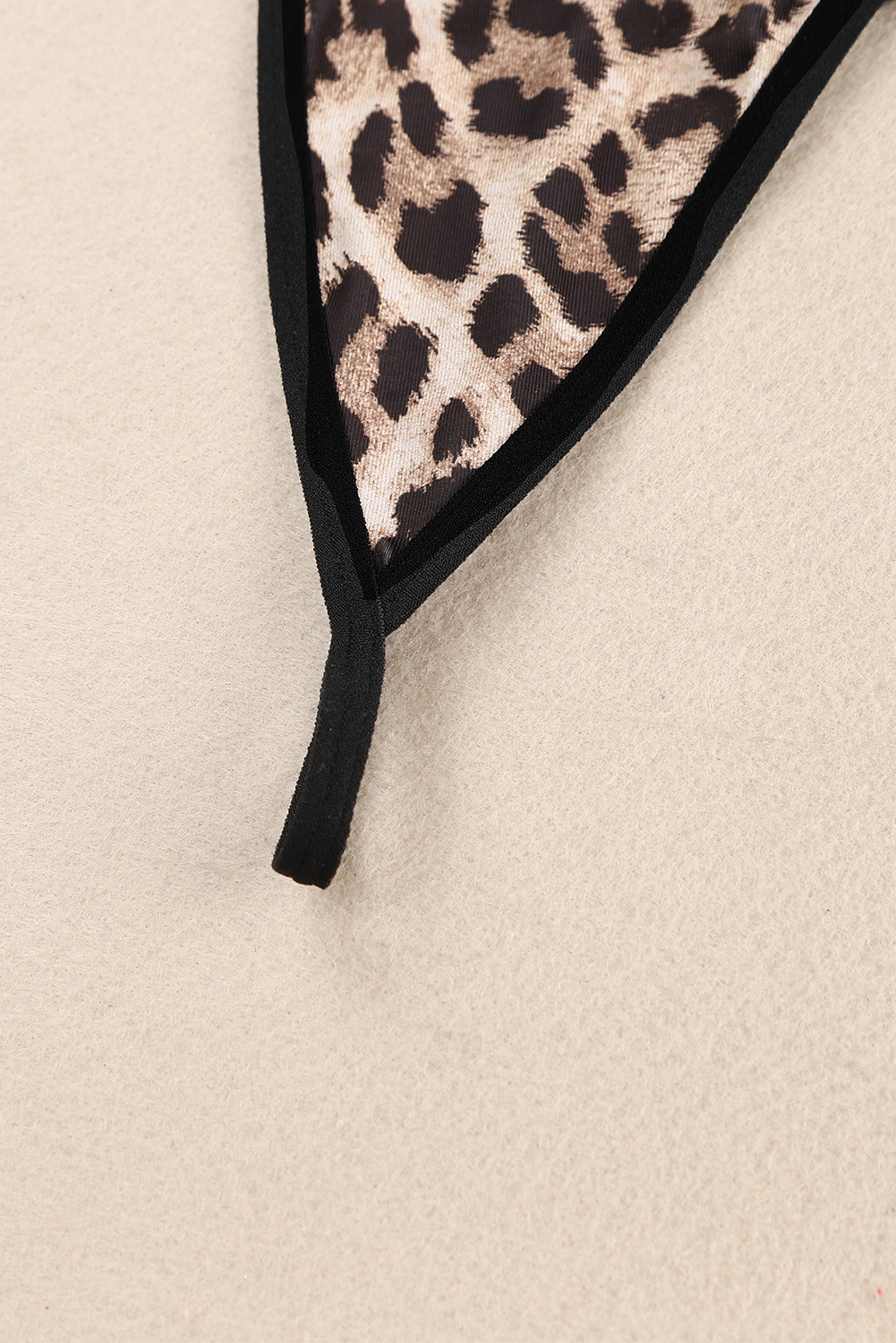 Lace-up Straps Leopard Bodysuit