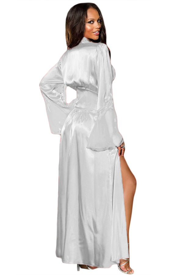 White Glamour Valentine Long Robe